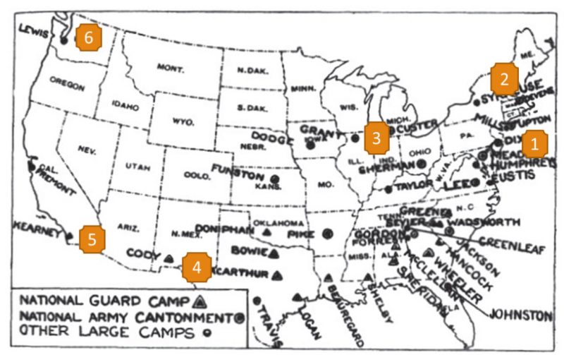 national guard camp map